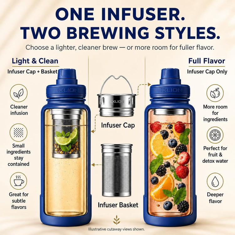 Tea Infuser Water Bottle 22 Oz