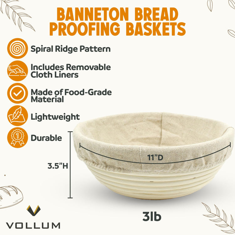 Banneton Bread Proofing Basket with Liner