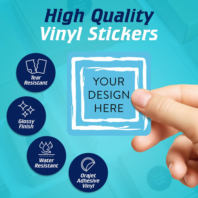 Custom Vinyl Stickers Your Image (100 Count)