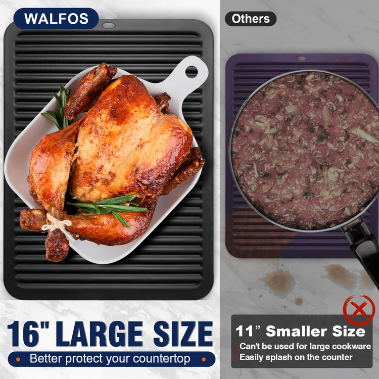 XXL Silicone Trivet 16x12 Inch (4 Count)