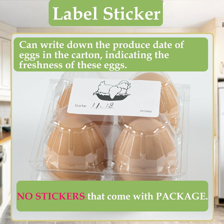 60 PCS Clear Egg Cartons, Egg Cartons Cheap Bulk Plastic Egg Holders for Home Ranch Chicken Farm Market