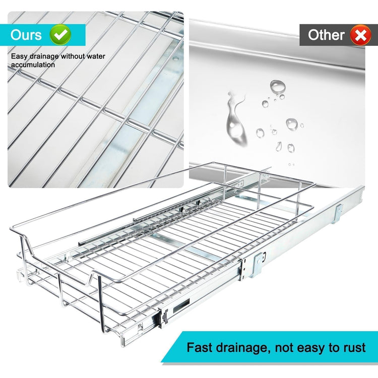 Pull Out Cabinet Organizer 15" W X 22" D