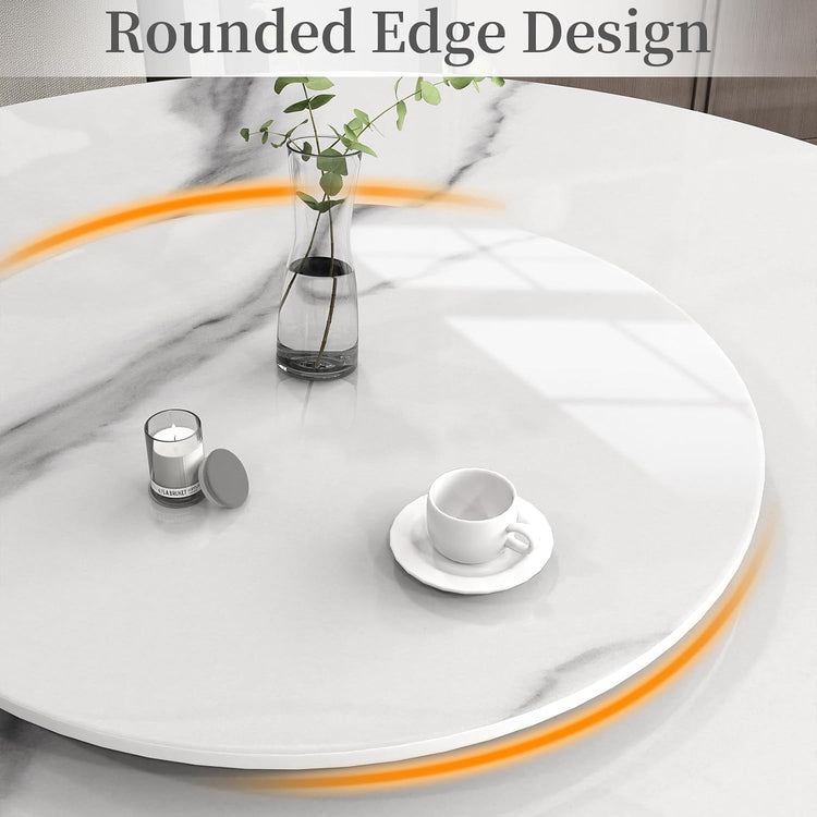 31.5" Lazy Susan for Table Top Sintered Stone Rotating Serving Tray for Dining Table, Kitchen Lazy Susan Organizer Spinning Rotating Food Server Party Centerpieces