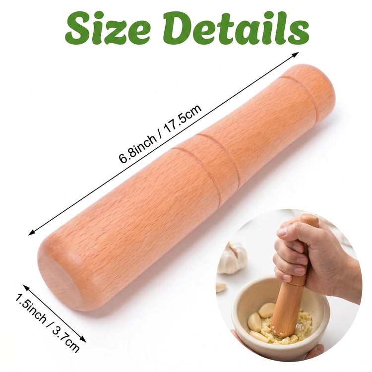 Wooden Muddler for Cocktails 6.8 inch