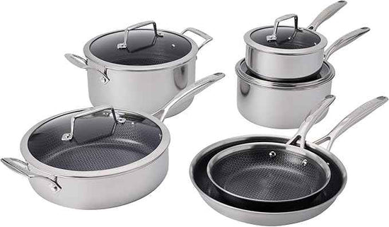 Henckels Paradigm Ceramic 10-pc Stainless Steel Dual Performance Cookware Set
