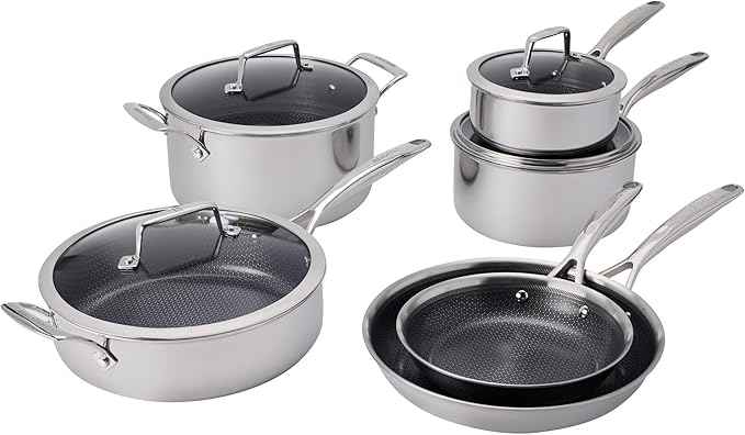 Henckels Paradigm Ceramic 10-pc Stainless Steel Dual Performance Cookware Set
