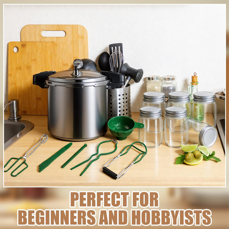 24qt Pressure Cooker with 6 Mason Jars