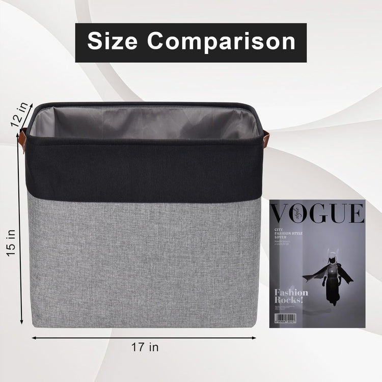 Large Fabric Storage Baskets (3 Count)
