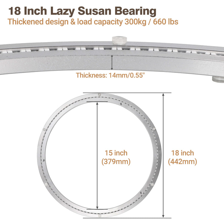18 Inch Lazy Susan Bearing Aluminum Alloy Rotating Turntable
