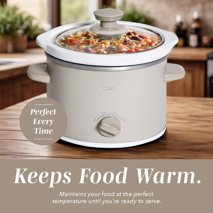 2QT Mini Electric Round Slow Cooker