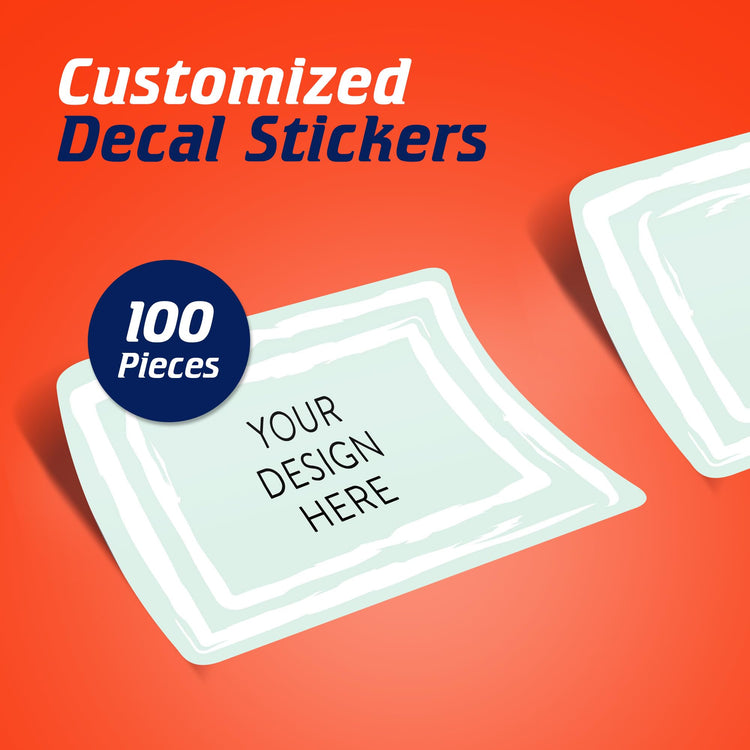 Custom Vinyl Stickers Your Image (100 Count)