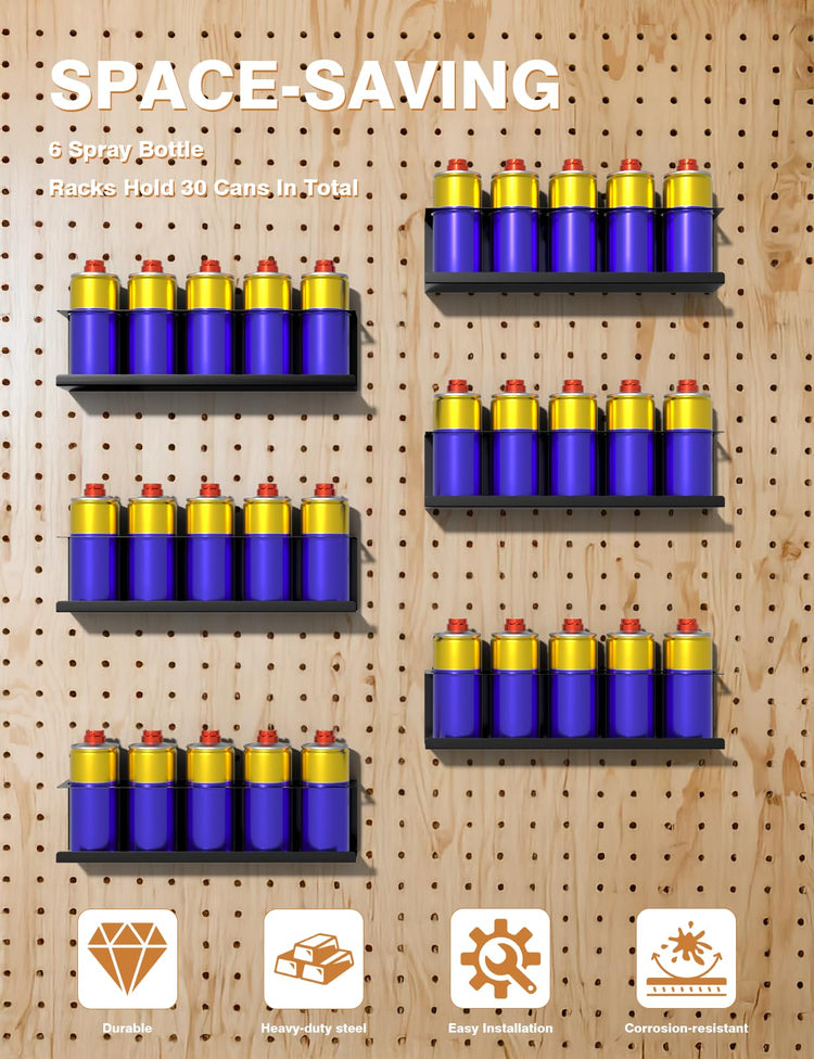 6 Pack Spray Can Holder Organizer (6 Count)
