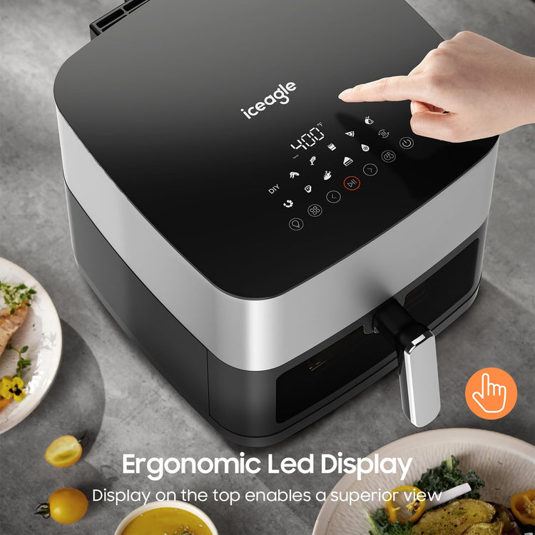 Stainless Steel Air Fryer 9 Quart
