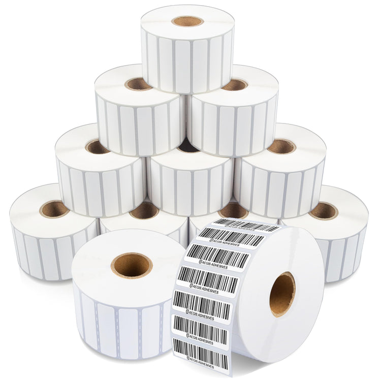 2" X 0.5" Direct Thermal Printer Labels