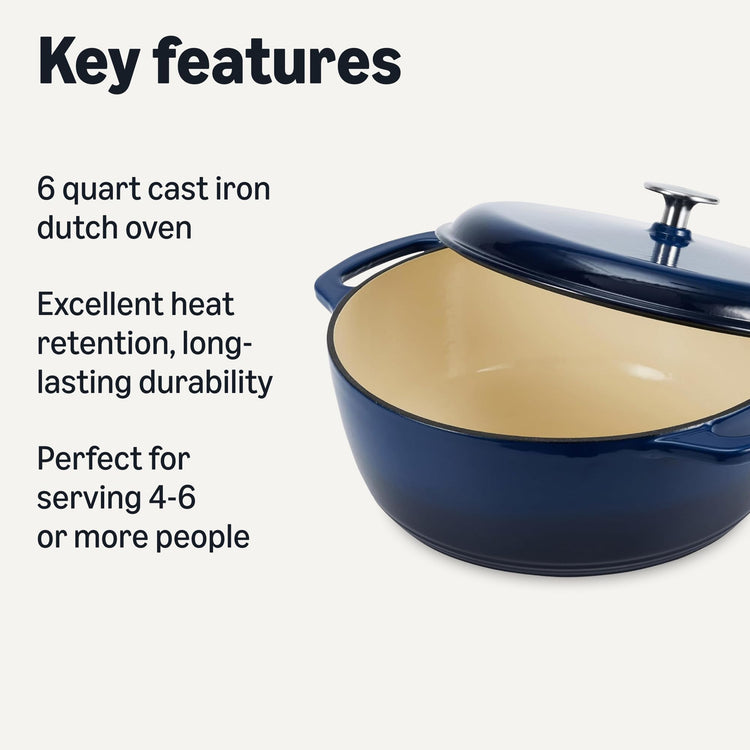 Enameled Cast Iron Dutch Oven Pot with Lid
