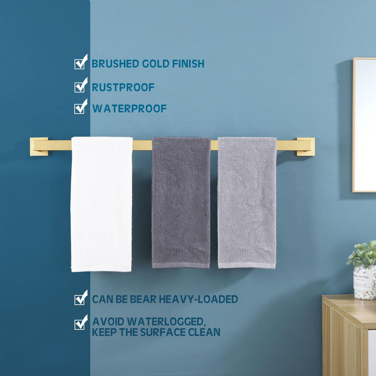 32 Inch Gold Bath Towel Bar Bathroom Towel Rack Towel Holder Shower Hand Towel Hanger