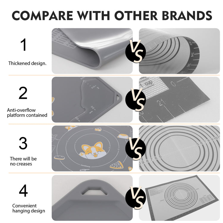 Silicone Baking Mat Sheet and Pastry Dough Cutter