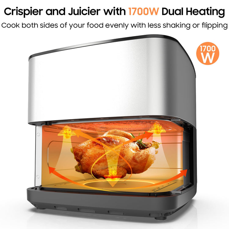 Stainless Steel Air Fryer 9 Quart