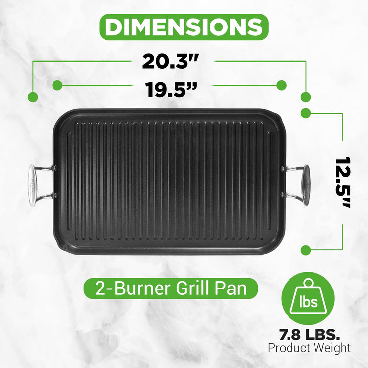 20"x13" Stove Top Grill Pan
