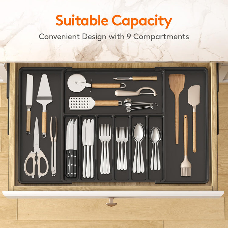 Extra Large Silverware Drawer Organizer