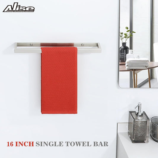 Alise Bath Towel Bar,Wall Mount Towel Holder Towel Rack Towel Hanger for Bathroom Lavatory,16 Inch SUS304 Stainless Steel Towel Rail,Brushed Finish GJF040-LS