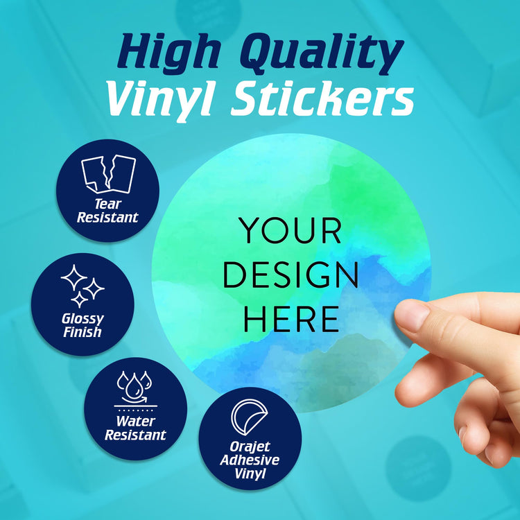 100 Custom Vinyl Stickers (100 Count)