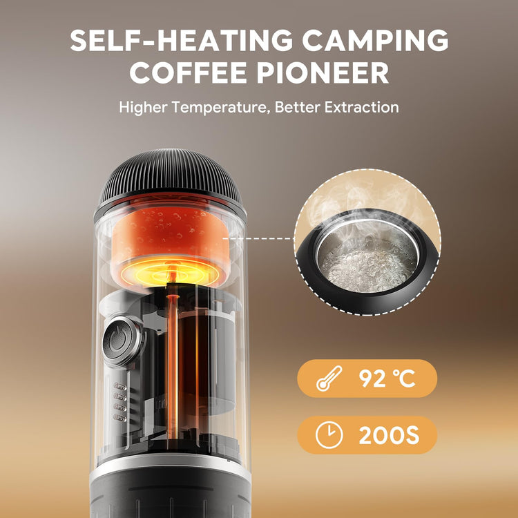 Portable Electric Espresso Coffee Maker for Ground Coffee & NS Capsule Fast Self