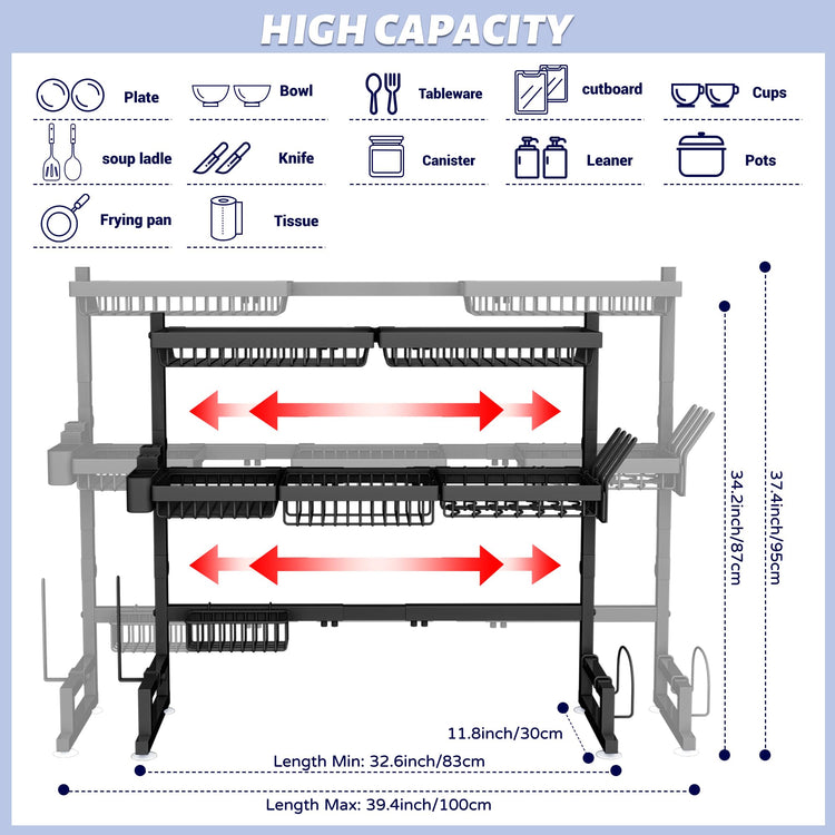 Over The Sink Dish Drying Rack