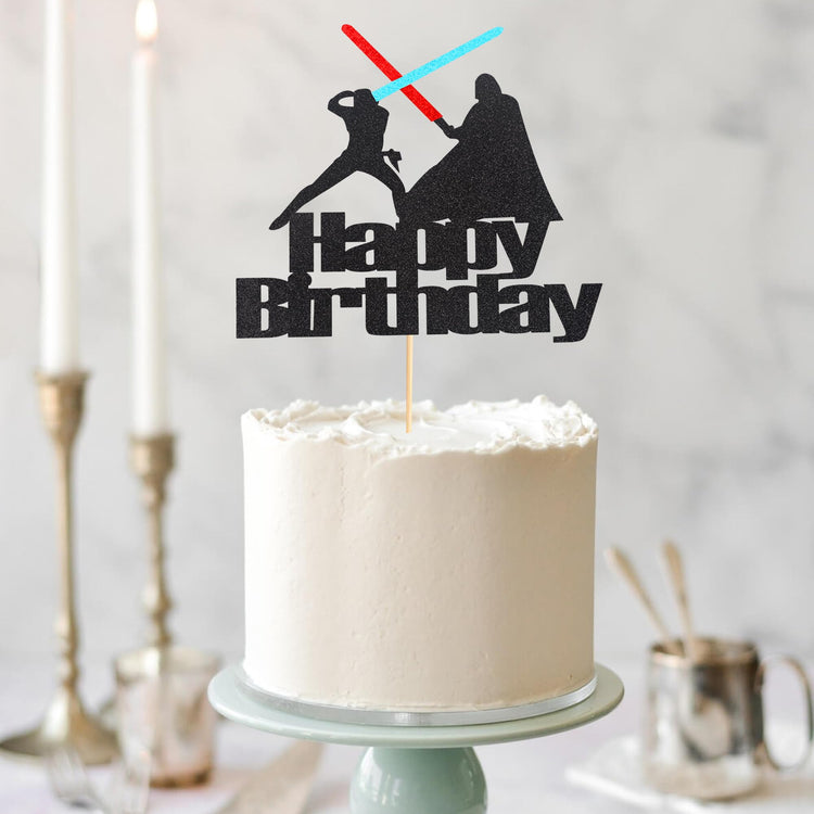 1Pc Happy Birthday Cake Topper Wars Cake Pick