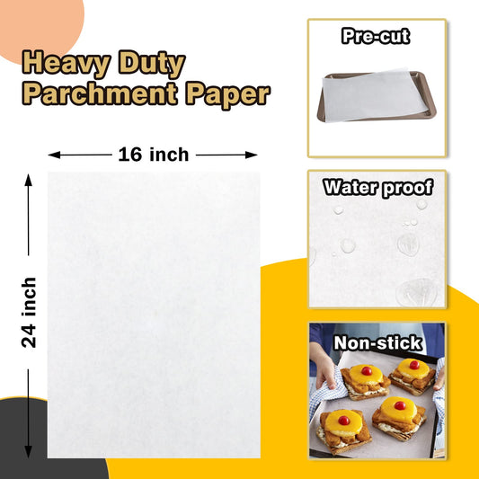 500 Pcs Parchment Paper Baking Sheets