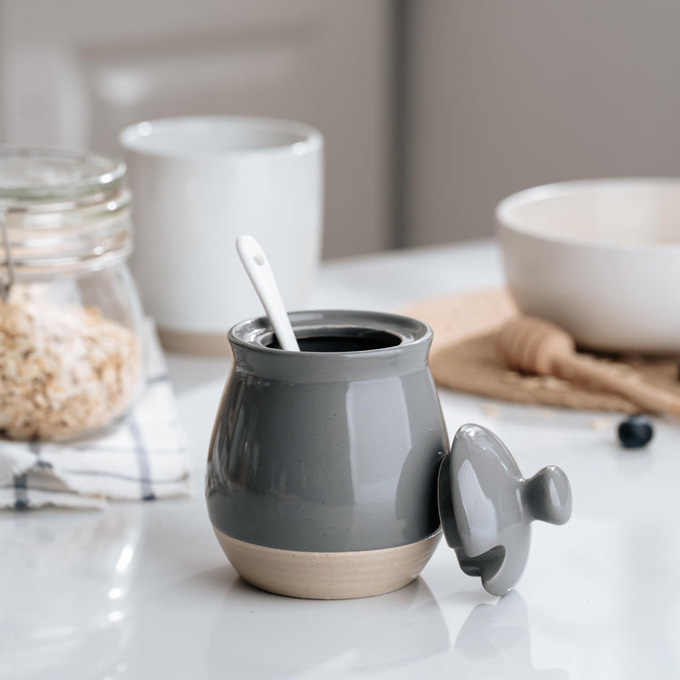 10oz Sugar Bowl with Lid and Spoon