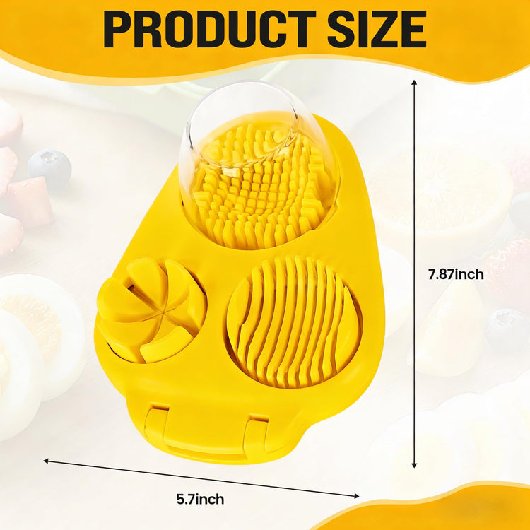 3-In-1 Egg Slicer, Yellow
