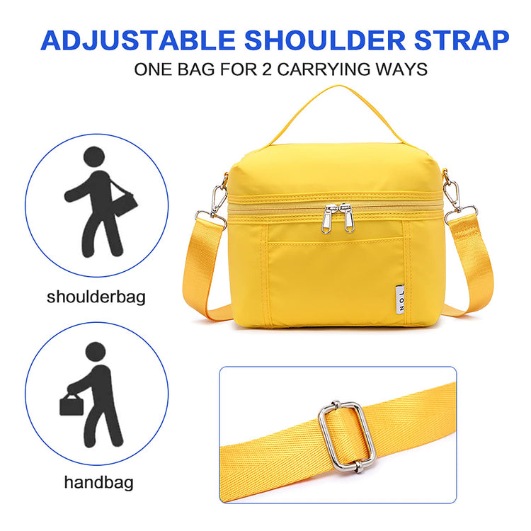 NOL Insulated Lunch Bags for Women Cooler Bag Lightweight Nylon Waterproof Lunch Box for Work