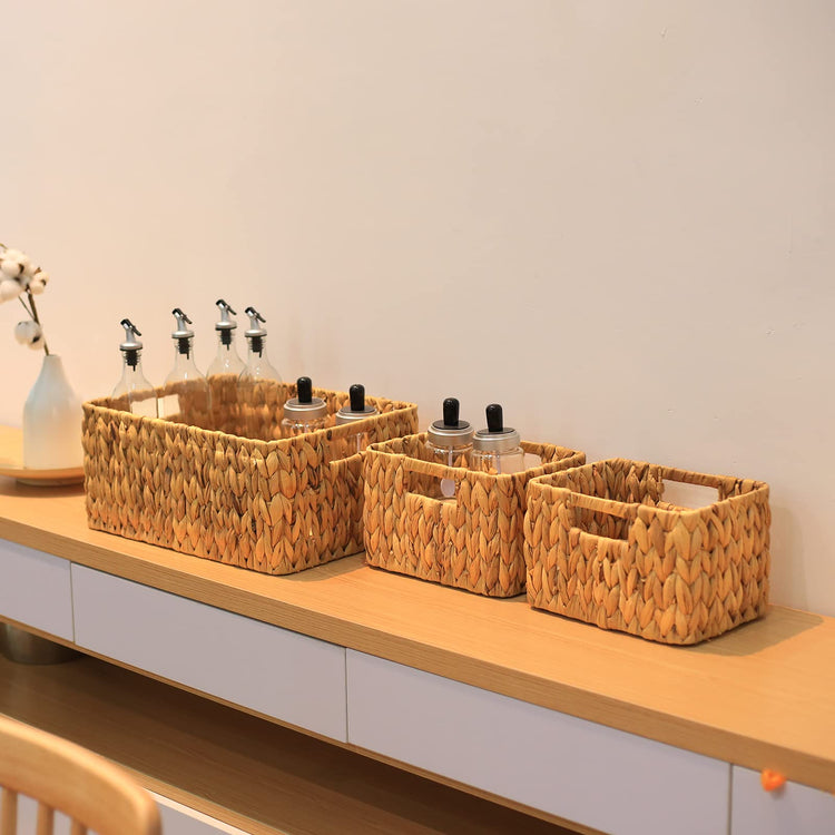 Water Hyacinth Storage Baskets (3 Count)