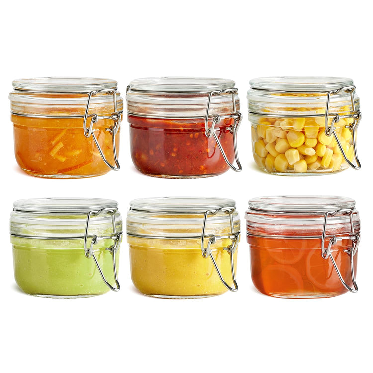 Small Mason Glass Jars with Airtight Lids 4 oz 6 Pack Pantry (6 Count)
