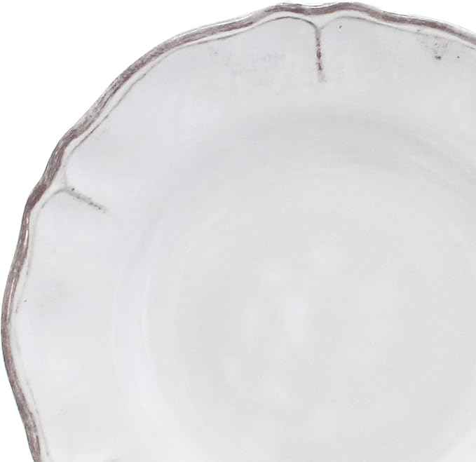 Le Cadeaux 16 Piece Luxury Melamine Dinnerware Set, Service for 4 (Rustica Antique White)