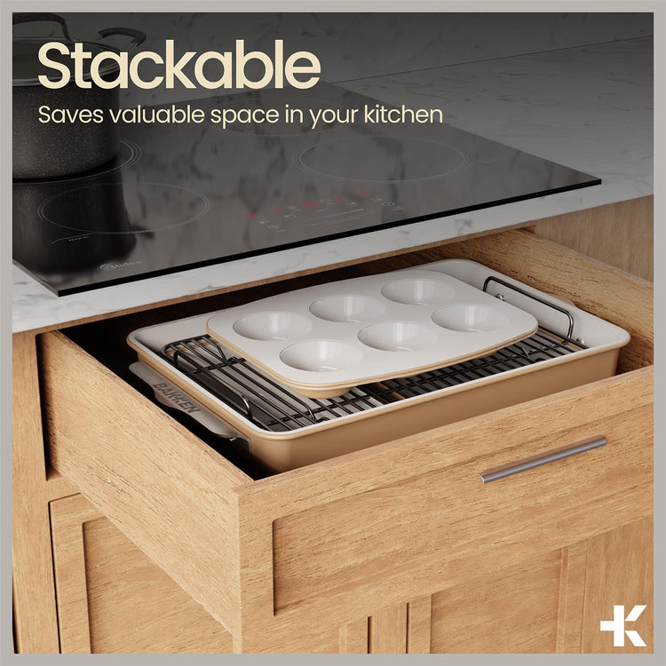 Bakken 8 Piece Stackable Bakeware Set