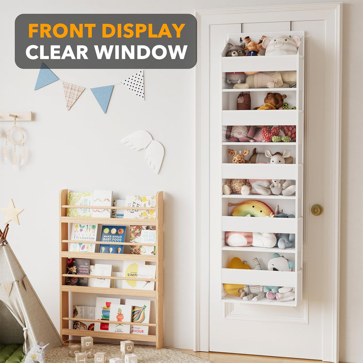 1 Pack Over The Door Organizer with 5 Large Pockets and 10 Mesh Side Pockets