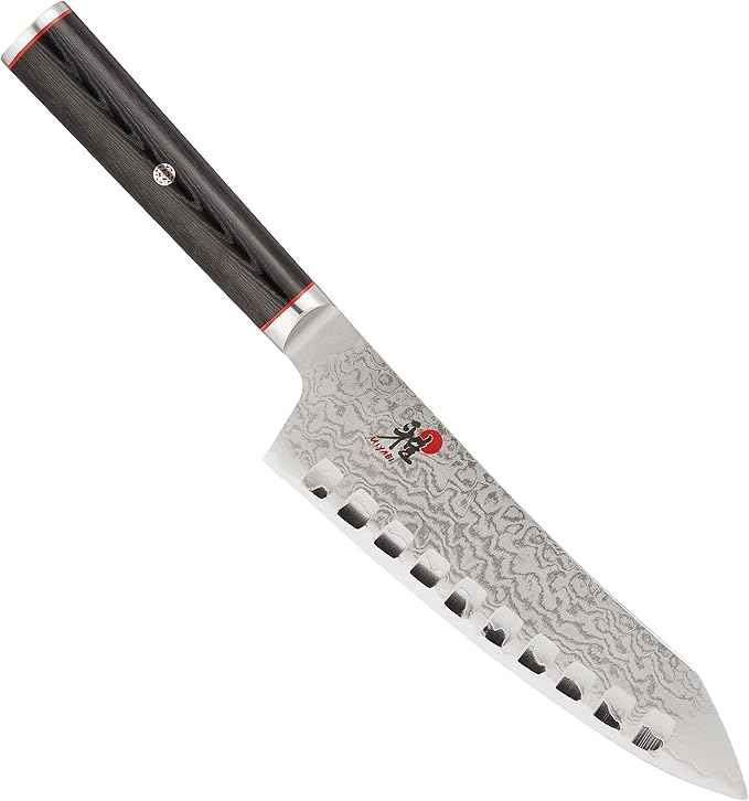 MIYABI Kaizen 7-inch Hollow Edge Rocking Santoku Knife