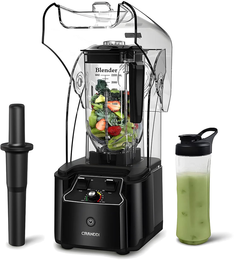 Quiet Commercial Blender with Soundproof Shield