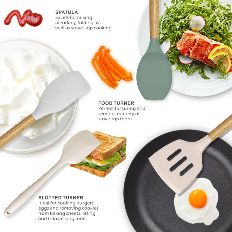 Silicone Cooking Utensils Set (14 Count)