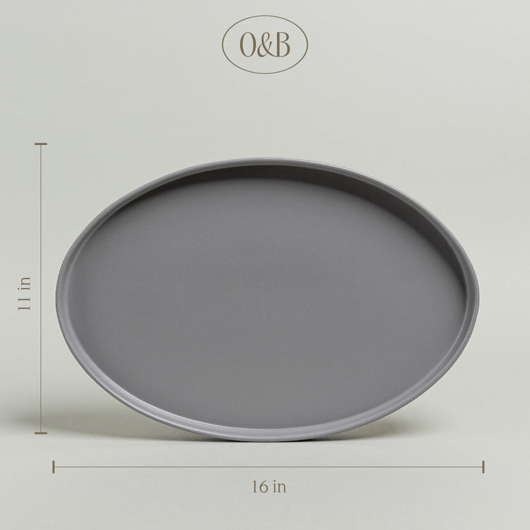 Over&Back Stackable Stoneware Serving Platter