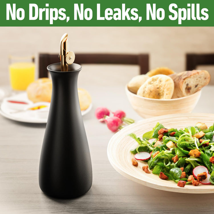 Ceramic Olive Oil Dispenser with Self