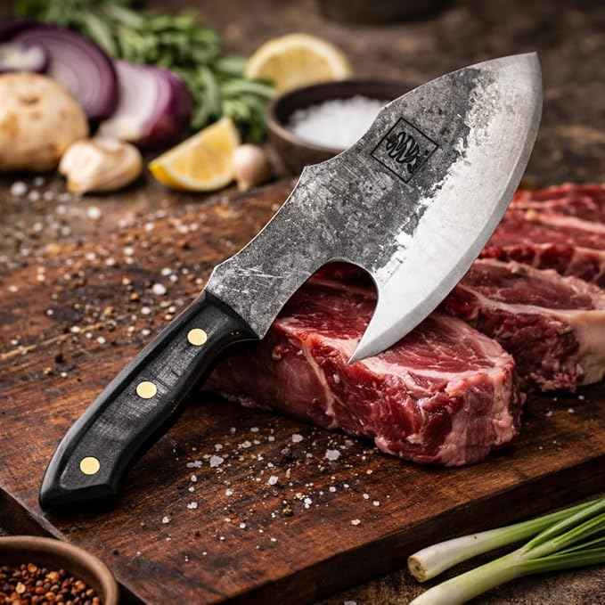COOLINA Machado Handmade Butcher Knife, Macho Cleaver Knife for all Heavy-duty Chopping, Cutting Meat, Vegetables