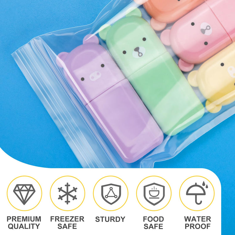 240Pcs 3x3 Clear Plastic Zip Bags (240 Count)
