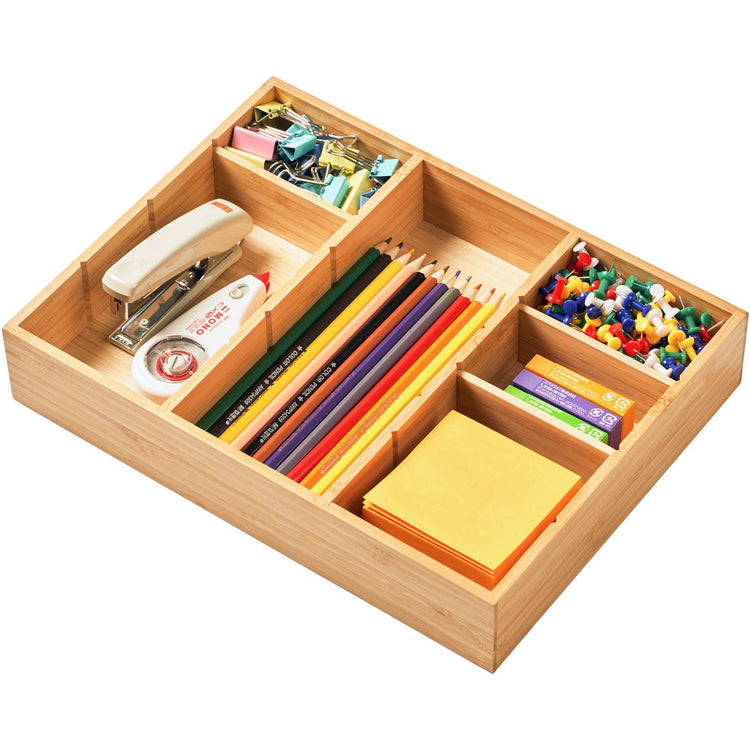Bamboo Desk Drawer Organizer