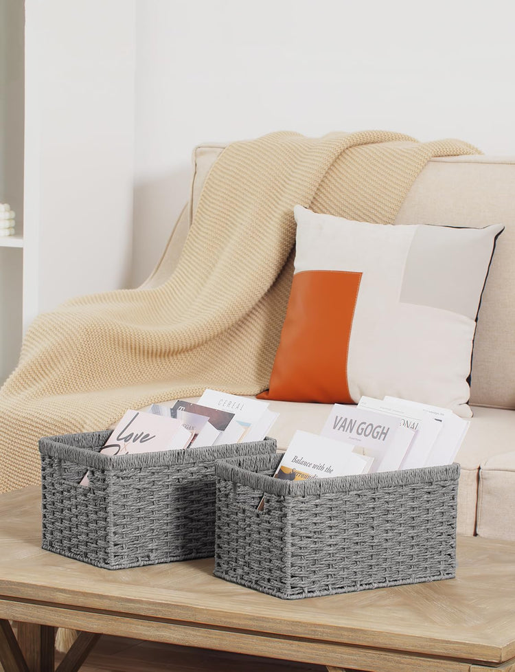 Wicker Storage Baskets (2 Count)
