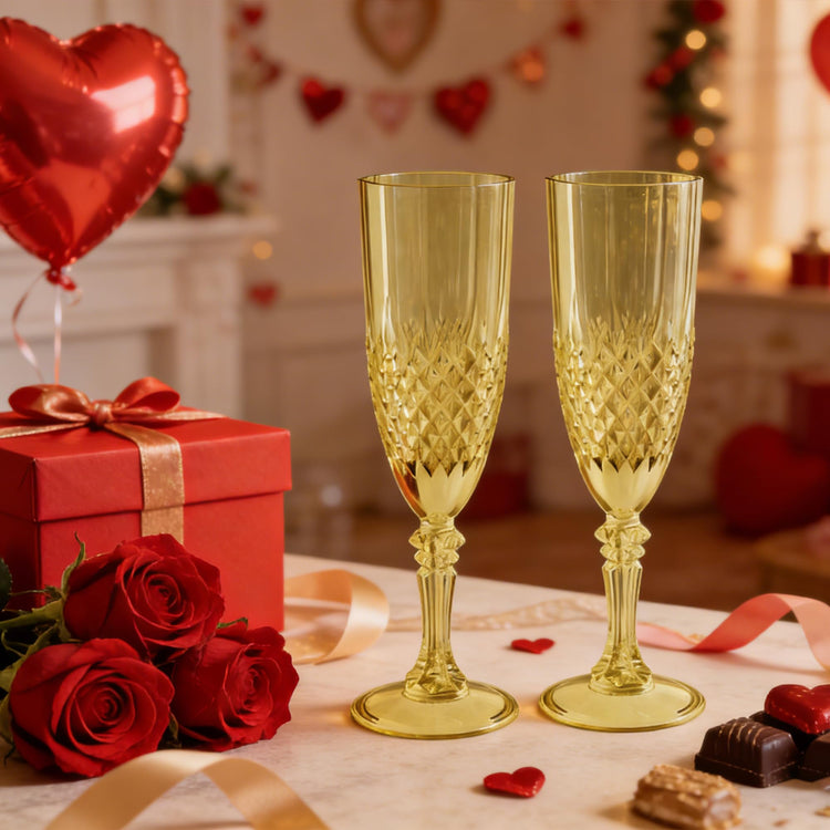 24 Pack Plastic Champagne Flutes (24 Count)