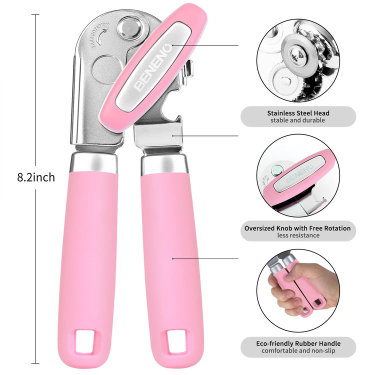 Heavy Duty Hand Can Opener Manual with Magnet Lid Remover