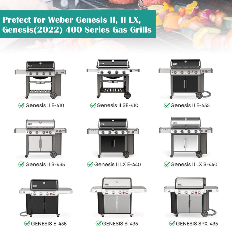 Full Size Griddle Inserts for Weber Genesis II 400 Series Grills